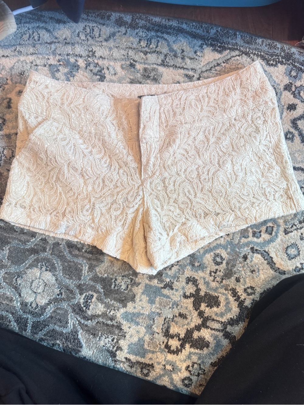 Boom Boom Jeans Ivory Lace Low rise shorts